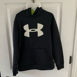 Boys Under Armour Hoodie black Sz Youth Small